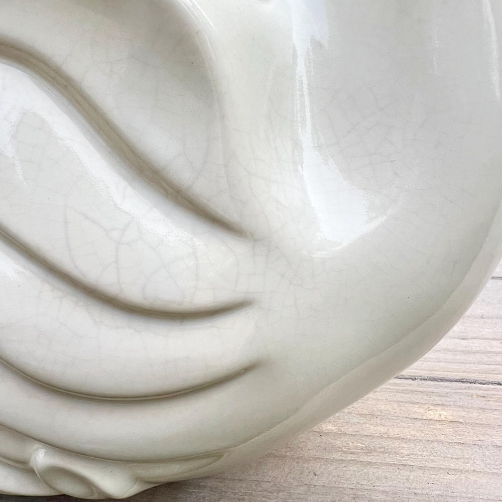 Old Vintage Ceramic White Swan Planter Vase | Made in USA - Picture 12 of 16